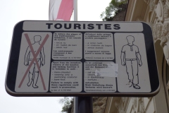 A sign for tourists