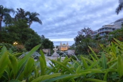 Monaco casino looking through the garden