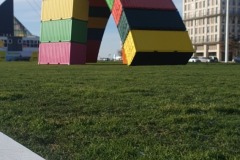 Checking out the shipping container art at Le Havre